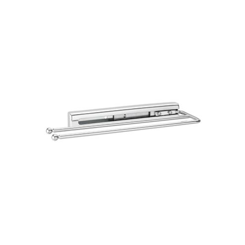 Chrome Under Cabinet 2-Prong Pullout Towel Bar