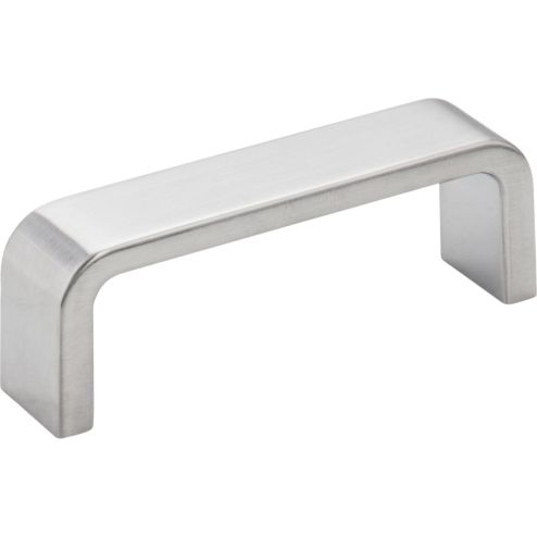 3" Center-to-Center Brushed Chrome Square Asher Cabinet Pull - 193-3BC