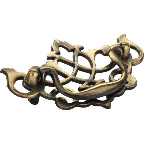 3" Center-to-Center Brushed Antique Brass Baroque Kingsport Cabinet Drop Pull - WP150-AB