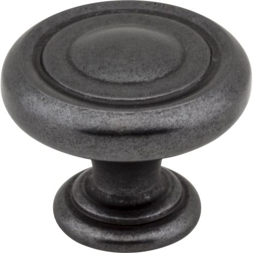 1-1/4" Diameter Gun Metal Bremen 1 Cabinet Knob - 117DACM