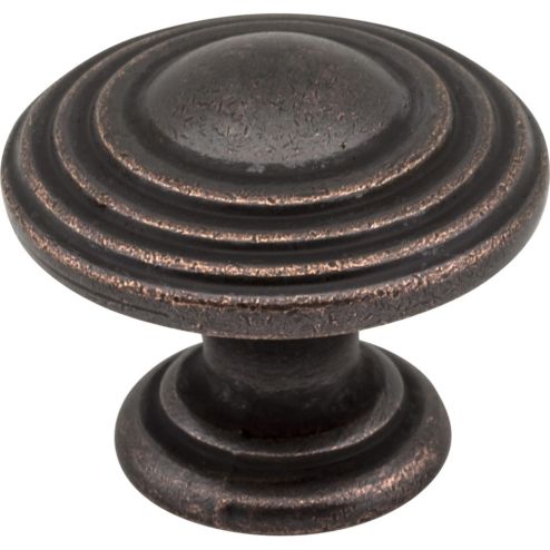 1-1/4" Diameter Distressed Oil Rubbed Bronze Stacked Bremen 2 Cabinet Knob - 137DMAC
