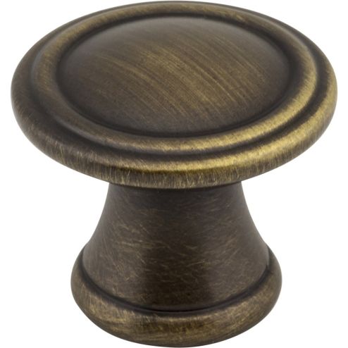 1-3/16" Diameter Antique Brushed Satin Brass Cordova Cabinet Knob - Z110-ABSB
