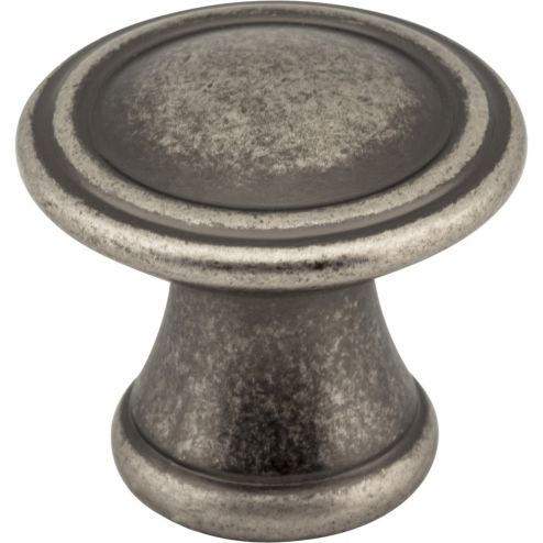 1-3/16" Diameter Distressed Pewter Cordova Cabinet Knob - Z110-BNDL