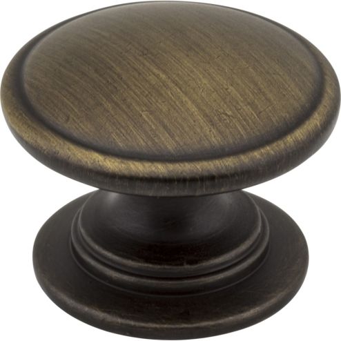 1-1/4" Diameter Antique Brushed Satin Brass Durham Cabinet Knob - 3980-ABSB
