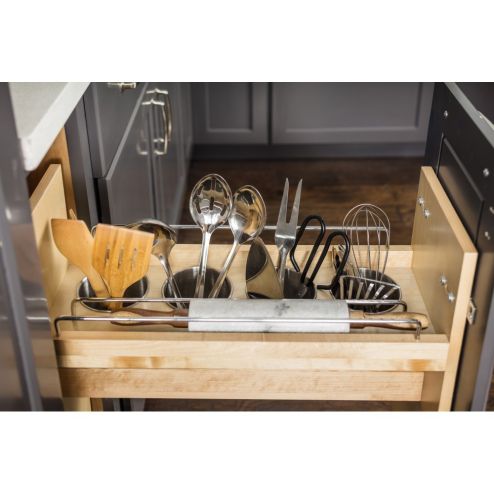 5" No Wiggle Utensil Bin Base Cabinet Pullout - UBPO-5SC