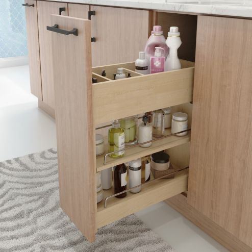 No Wiggle 8" Vanity Height Cabinet Pullout - VBPO8-SC