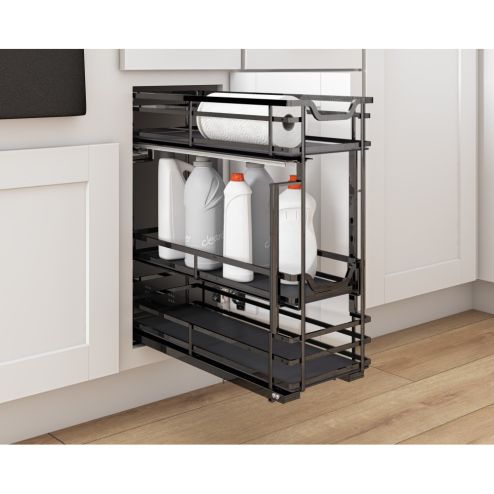 8" Wire Drawer Base Pullout Black - SWS-DBPO8BN