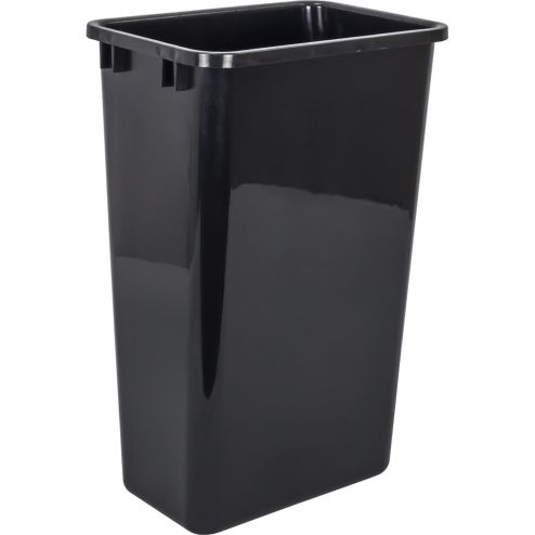 Black 50 Quart Plastic Waste Container