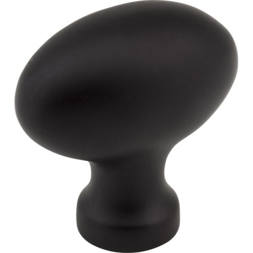 1-9/16" Overall Length Matte Black Football Lyon Cabinet Knob - 3991BLK