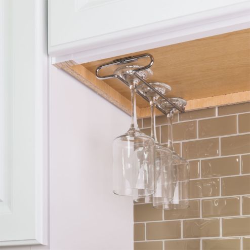 Under Cabinet Stemware Rack Chrome - STEM1-PC-R