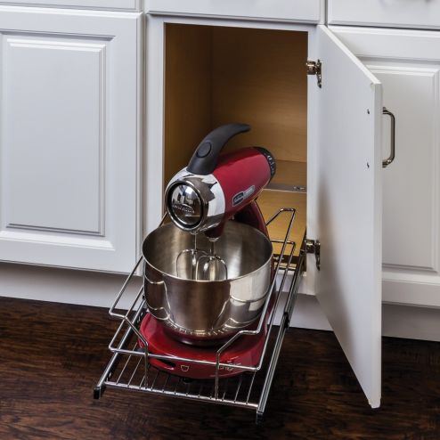 11 3/8" Pullout Basket for 12" Cabinet Opening Chrome - MBPO15-R
