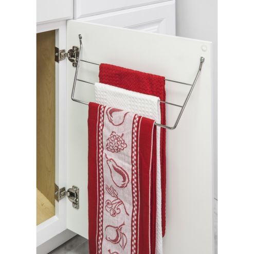 Door Mount 3-Tier Dishcloth Rack Chrome - DTH-PC-R