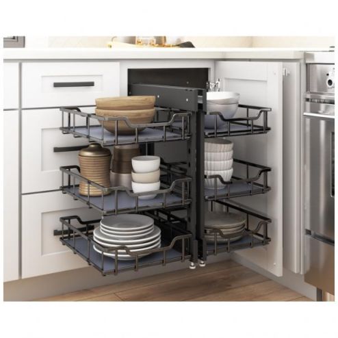 Extra Black Nickel Baskets for 15" STORAGE WITH STYLEÂ® Blind Corner Organizer