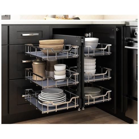 Extra Polished Chrome Baskets for 15" STORAGE WITH STYLEÂ® Blind Corner Organizer