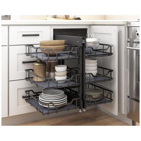 Extra Black Nickel Baskets for 18" STORAGE WITH STYLEÂ® Blind Corner Organizer