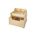 Natural Maple Two-Tier Cookware Organizer - CS