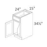 B15TD Dayton Slim White Shaker RTA