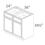 B36 Sonoma Slim Indigo Shaker Pre-Assembled