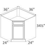 BDCF36 York Slim White Shaker RTA