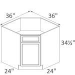 DSB36 Sonoma Slim Indigo Shaker Pre-Assembled