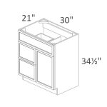 VSD30DL Sonoma Slim Desert Oak Shaker Pre-Assembled