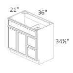 VSD36DR Sonoma Slim Desert Oak Shaker Pre-Assembled