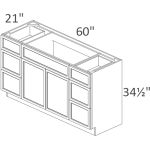 VSD60 Sonoma Slim Timber Shaker Pre-Assembled
