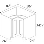 BLS36 Madison White Shaker Pre-Assembled