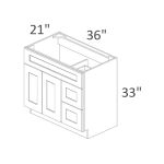 FA3621DL Classic White Shaker Pre-Assembled