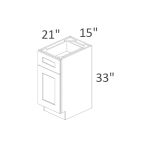 SVA15B Classic White Shaker Pre-Assembled