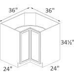 LSB36 Sonoma Slim Desert Oak Shaker Pre-Assembled