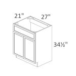 VSB27-34 Sonoma Slim Desert Oak Shaker Pre-Assembled