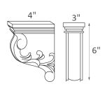 CORBEL56 Verona White