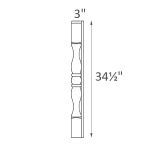 TP3/WF34-1/2 Newport White Shaker