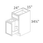 B15TCPO Dayton Slim White Shaker RTA