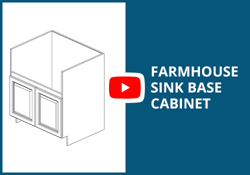 Frameless Farmhouse Sink Base Cabinet Assembly