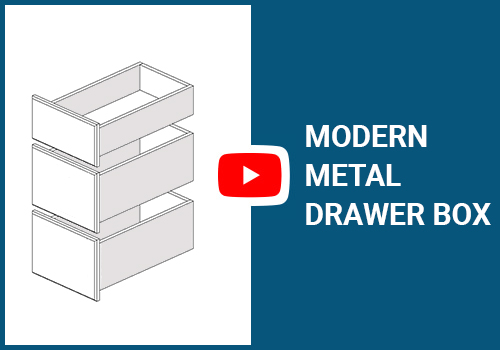 Frameless Assembly Modern Metal Drawer Box
