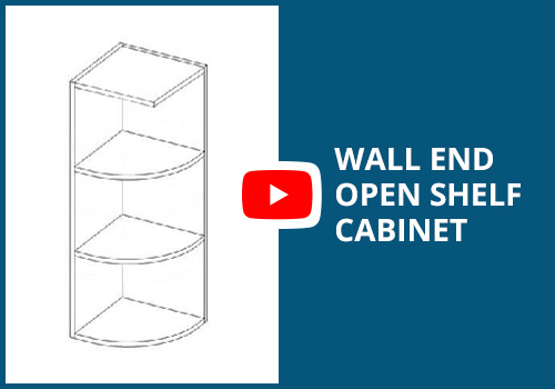 Frameless Assembly Wall End Open Shelf Cabinet Assembly