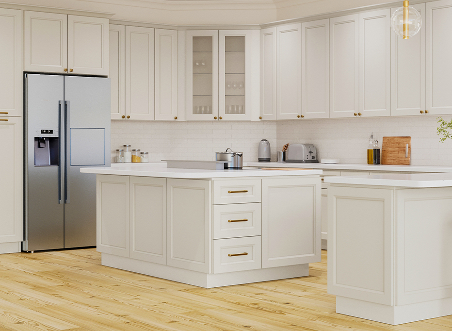 Astoria Pebble - Pre-Assembled Kitchen Cabinets