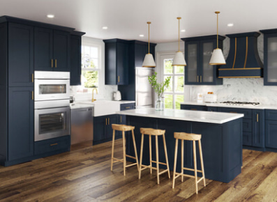 Camden Blue Shaker - Ready to Assemble Kitchen Cabinets