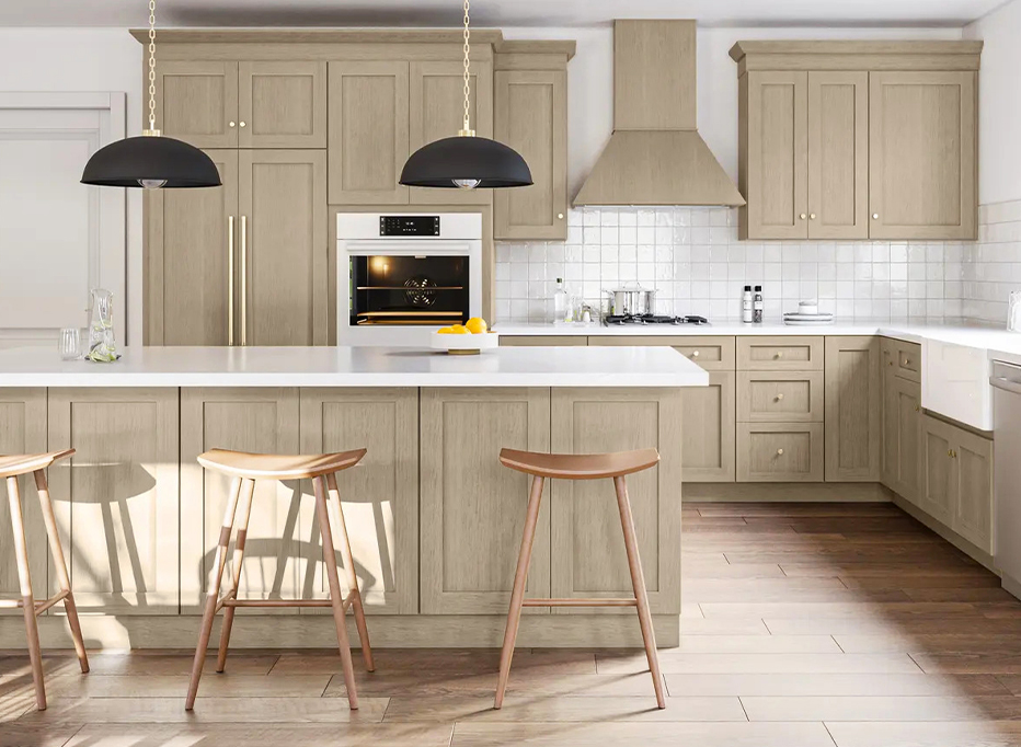 Chatham Desert Oak Shaker - Pre-Assembled Kitchen Cabinets