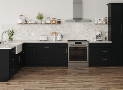 Chatham Pitch Black - Pre-Assembled Kitchen Cabinets