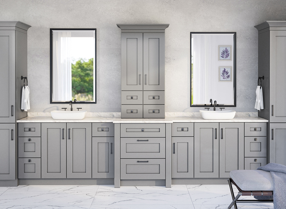 Classic Grey Shaker - Pre-Assembled Bathroom Vanities