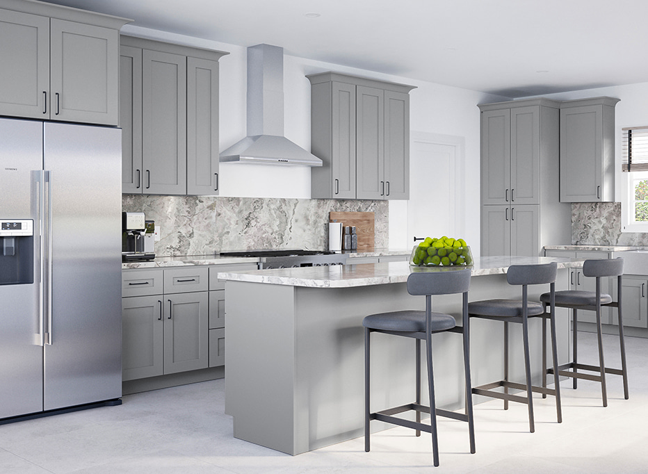 Classic Grey Shaker - Pre-Assembled Kitchen Cabinets