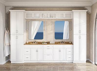 Concord Brilliant White - Ready to Assemble Bathroom Vanities