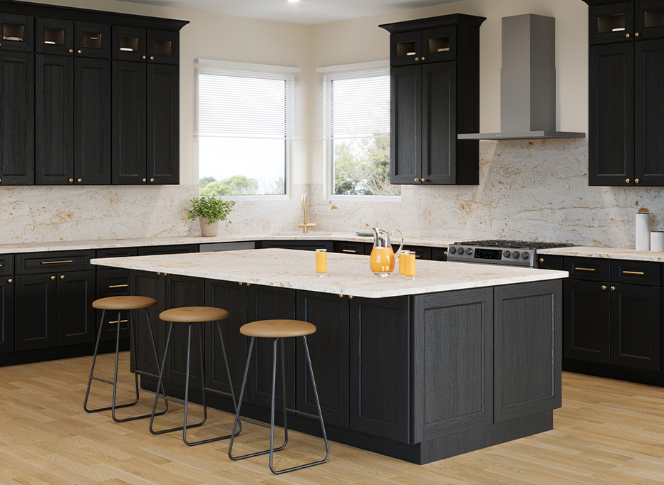 Easton Obsidian Oak - Ready to Assemble Kitchen Cabinets