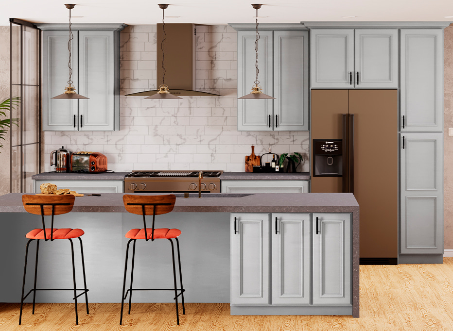 Hartford Nickel - Pre-Assembled Kitchen Cabinets