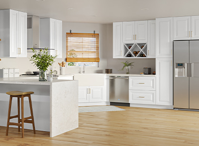 Hudson White - Pre-Assembled Kitchen Cabinets