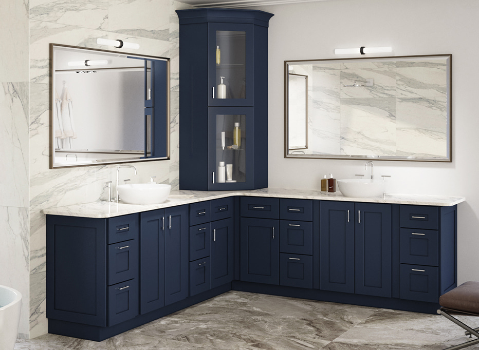 Madison Blue Shaker - Ready to Assemble Bathroom Vanities