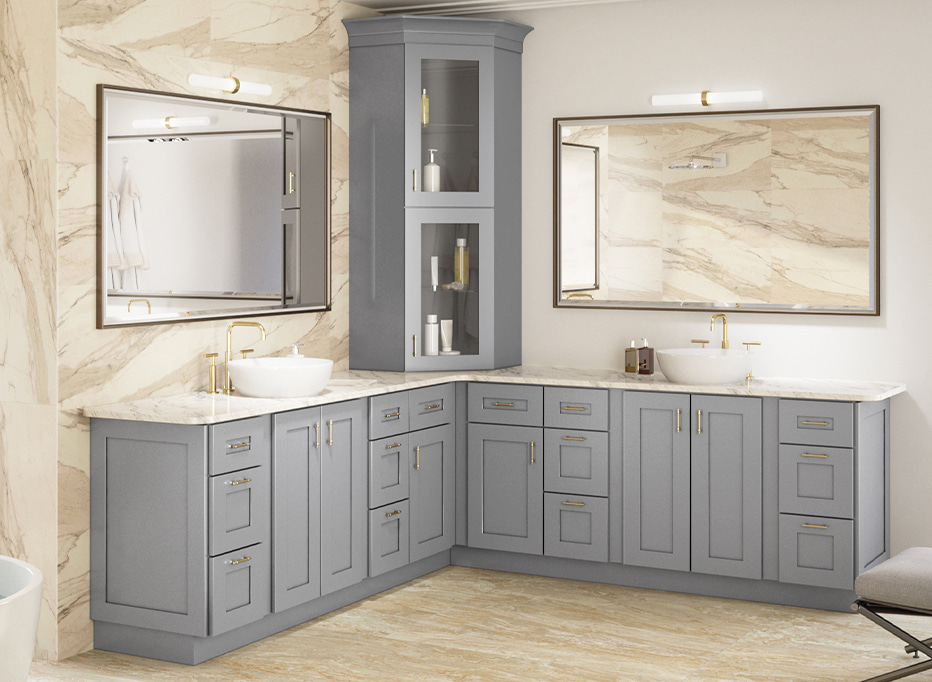 Madison Grey Shaker - Pre-Assembled Bathroom Vanities